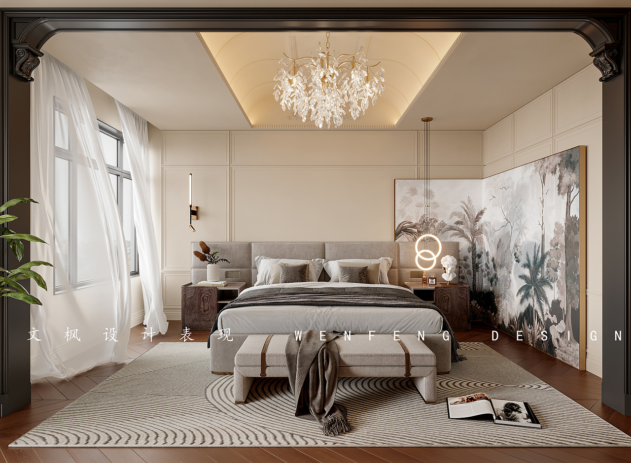 美式复古风——家装 静态效果图