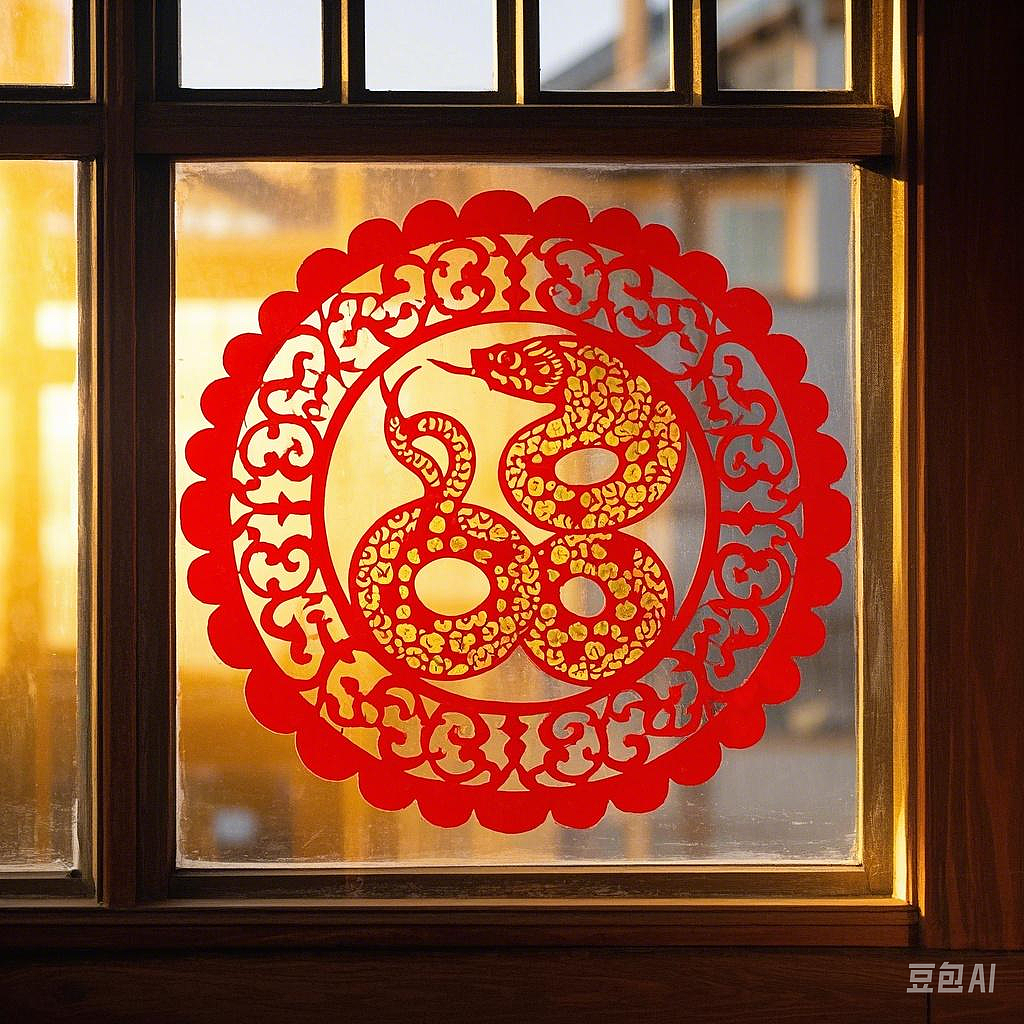 蛇年2025新年窗花