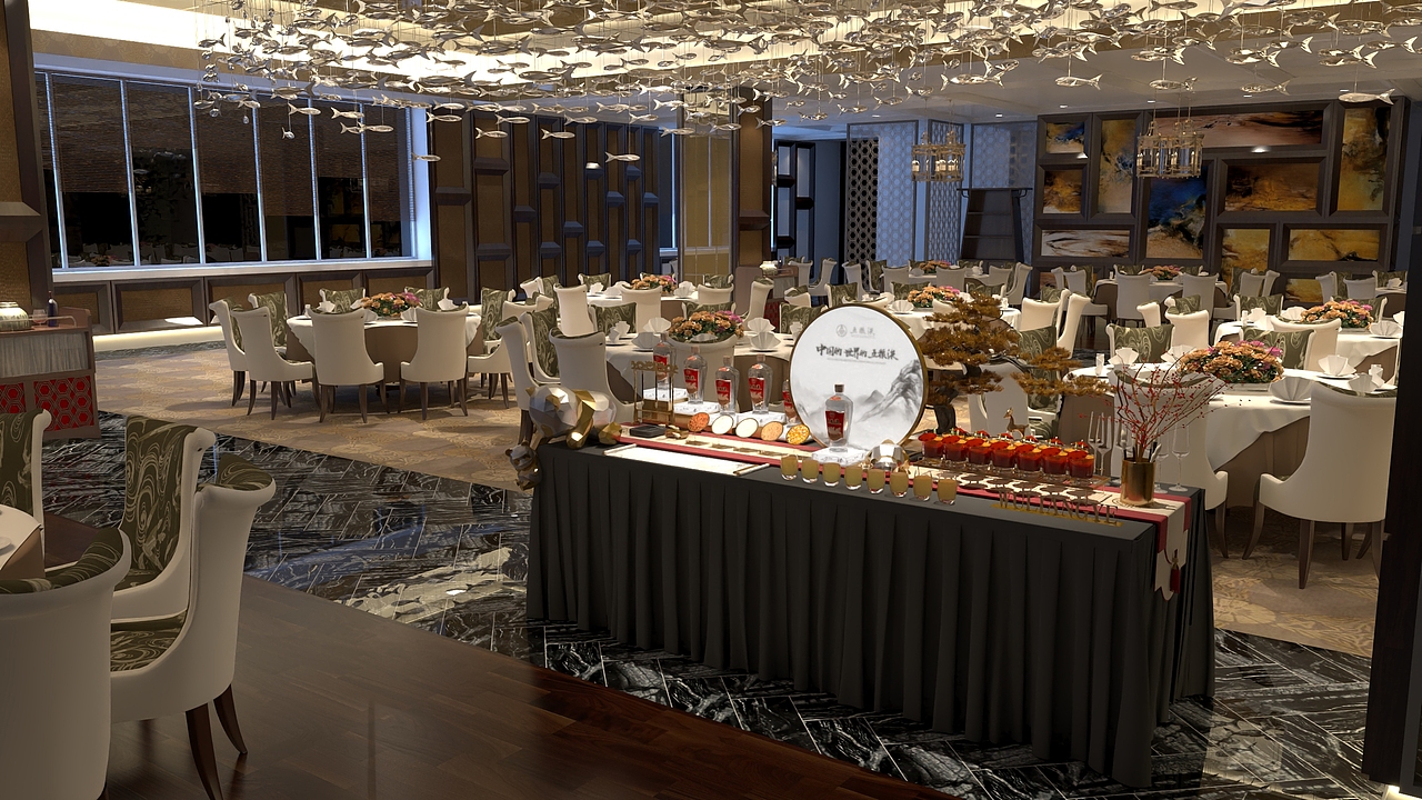 五粮液进出口公司海外晚宴通用版设计（图ZMzgzNTQyODg4） - 建筑/空间 - 站酷设计师栗宿艺术原创素材 - 站酷ZCOOL