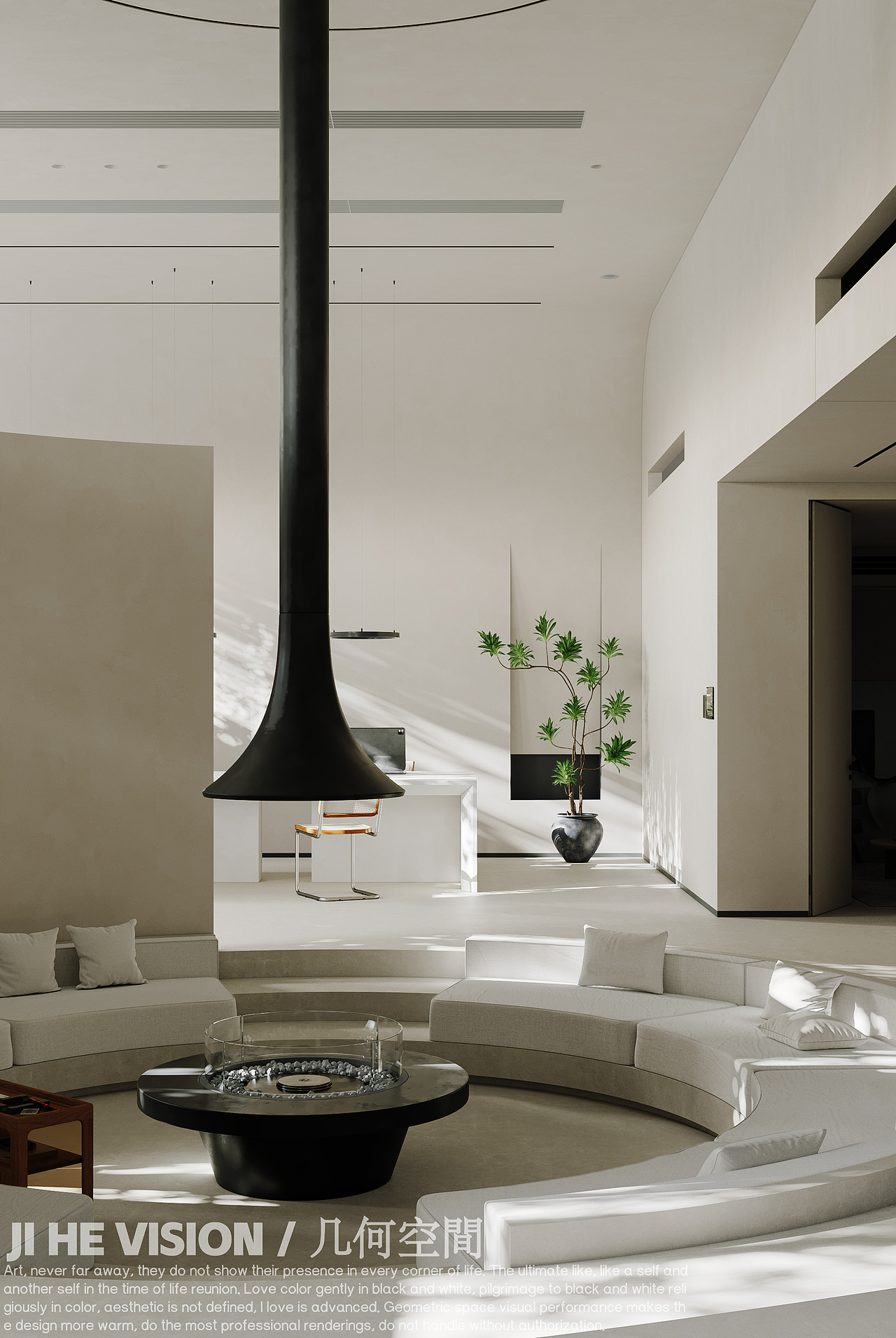 几何空间视觉表现 | 标点设计办公空间-日景篇(1)