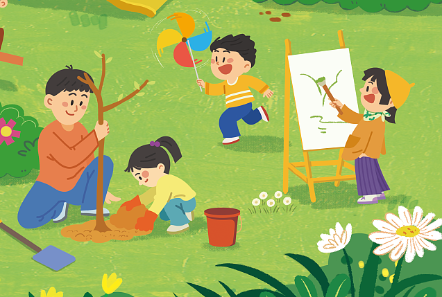 为《嘟嘟熊画报》画的专注力游戏画稿