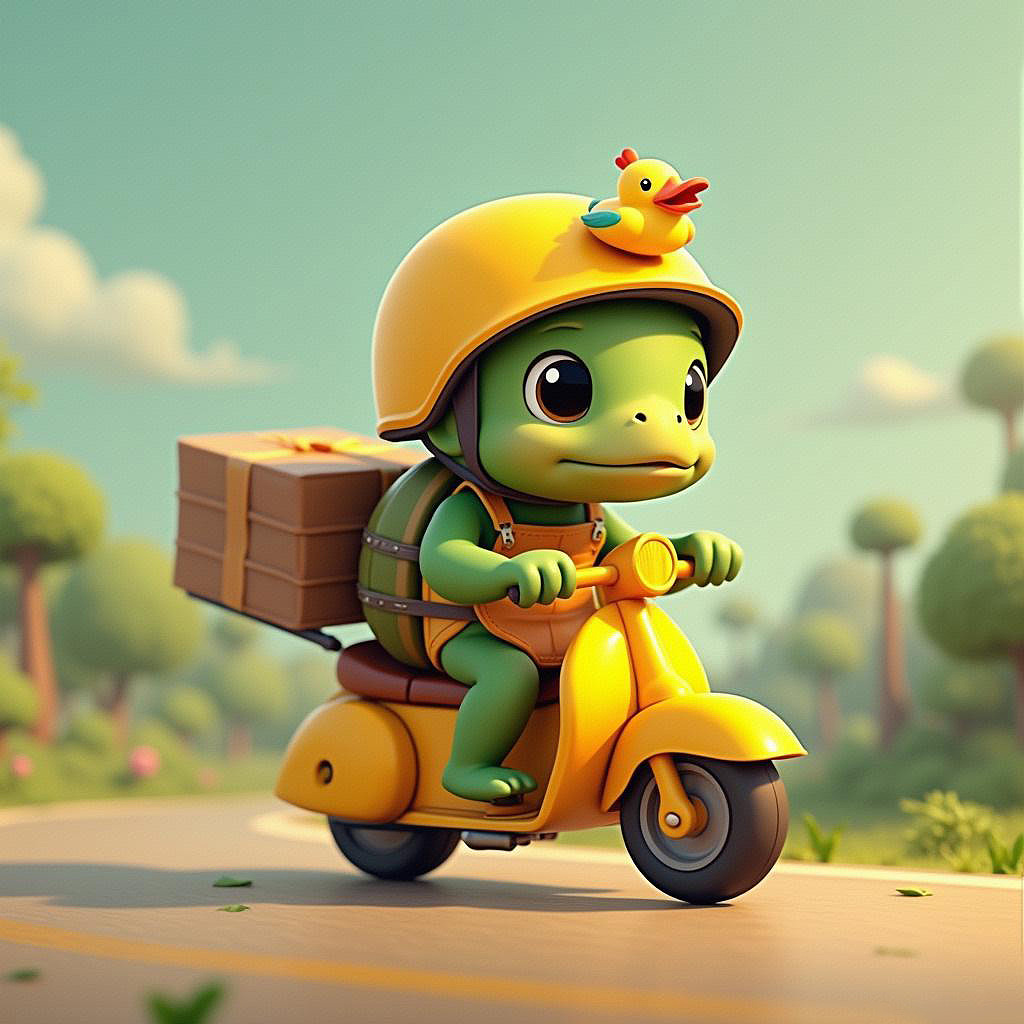 【 干完这一票，就收手！ 】3号小乌龟外卖员，正前往郊区送外卖！