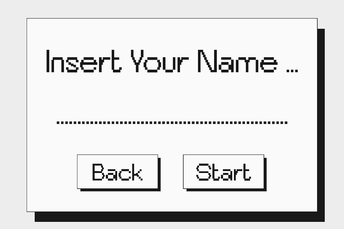 潮流复古怀旧Y2K像素马赛克电子游戏海报标题英文字体