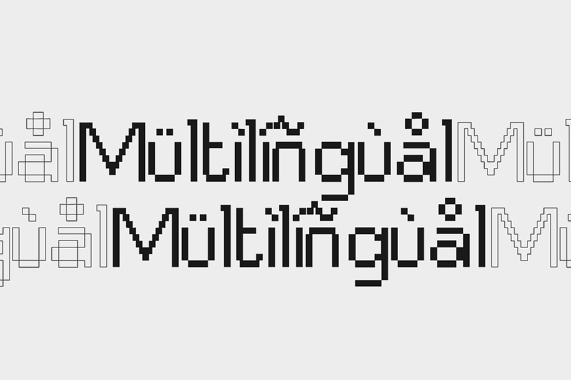 潮流复古怀旧Y2K像素马赛克电子游戏海报标题英文字体