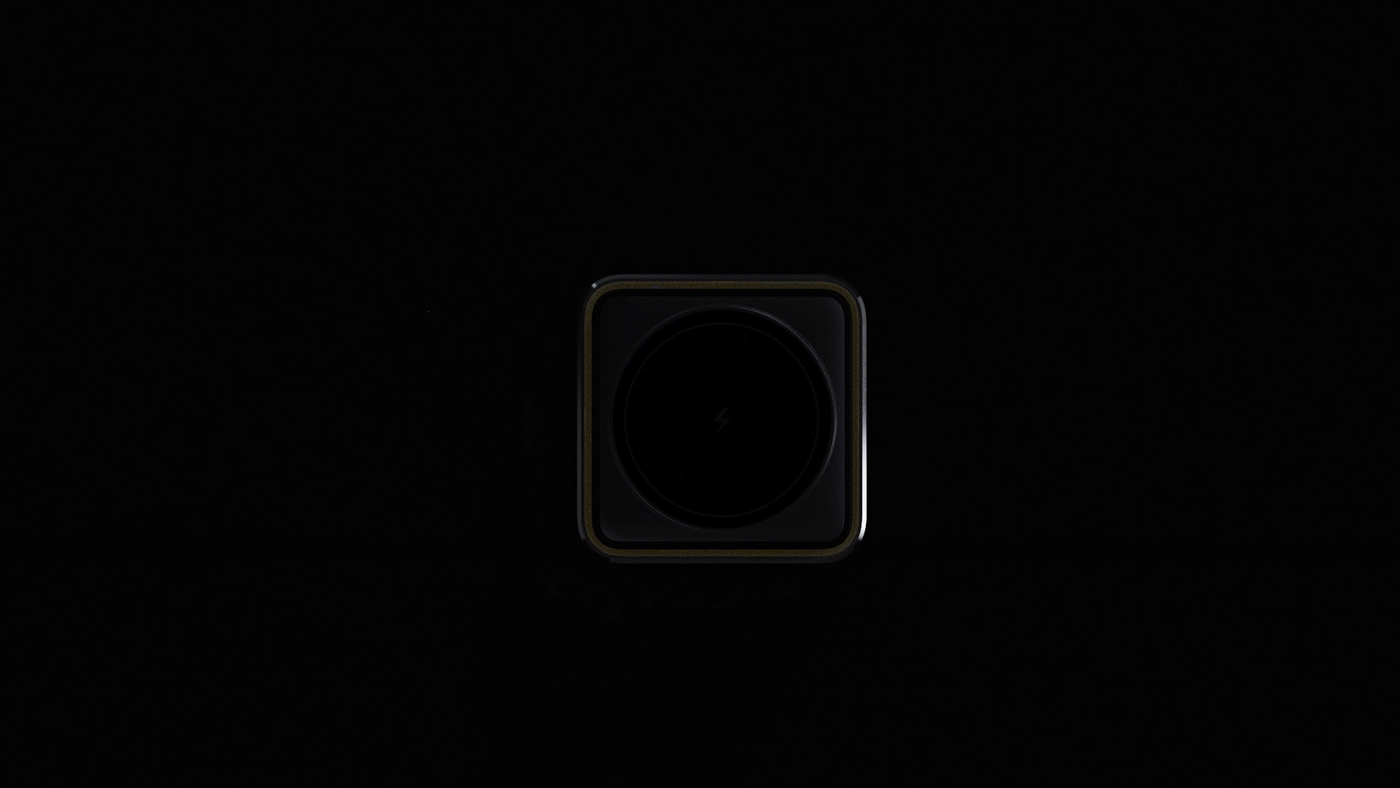 折叠3合1磁吸无线充,产品动画渲染