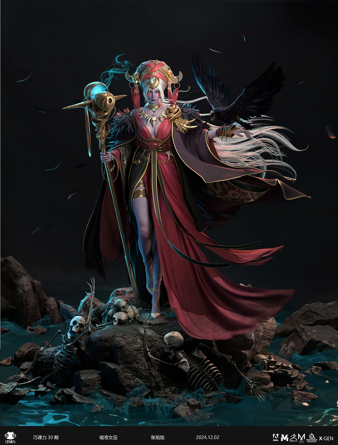 【学员作品】张旭旭--《暗夜女巫》（图ZMzgzNTk0Njcy） - 人物/生物 - 站酷设计师巧课力CGmomo原创素材 - 站酷ZCOOL