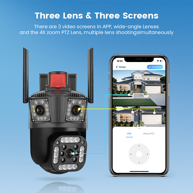 三目监控摄像机详情页设计