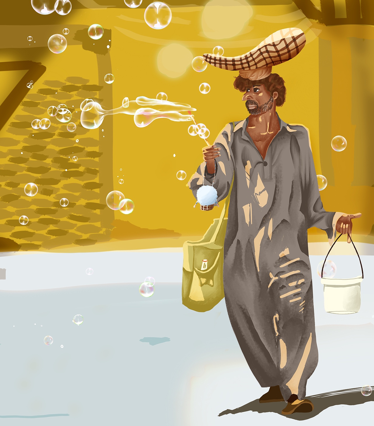 孤独而浪漫的插画图