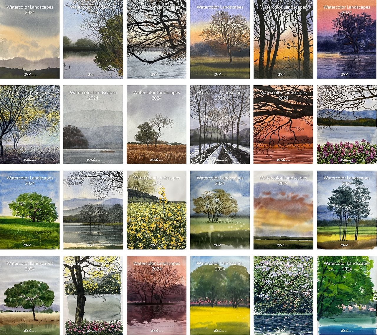 2024 水彩风景——日常小画总结