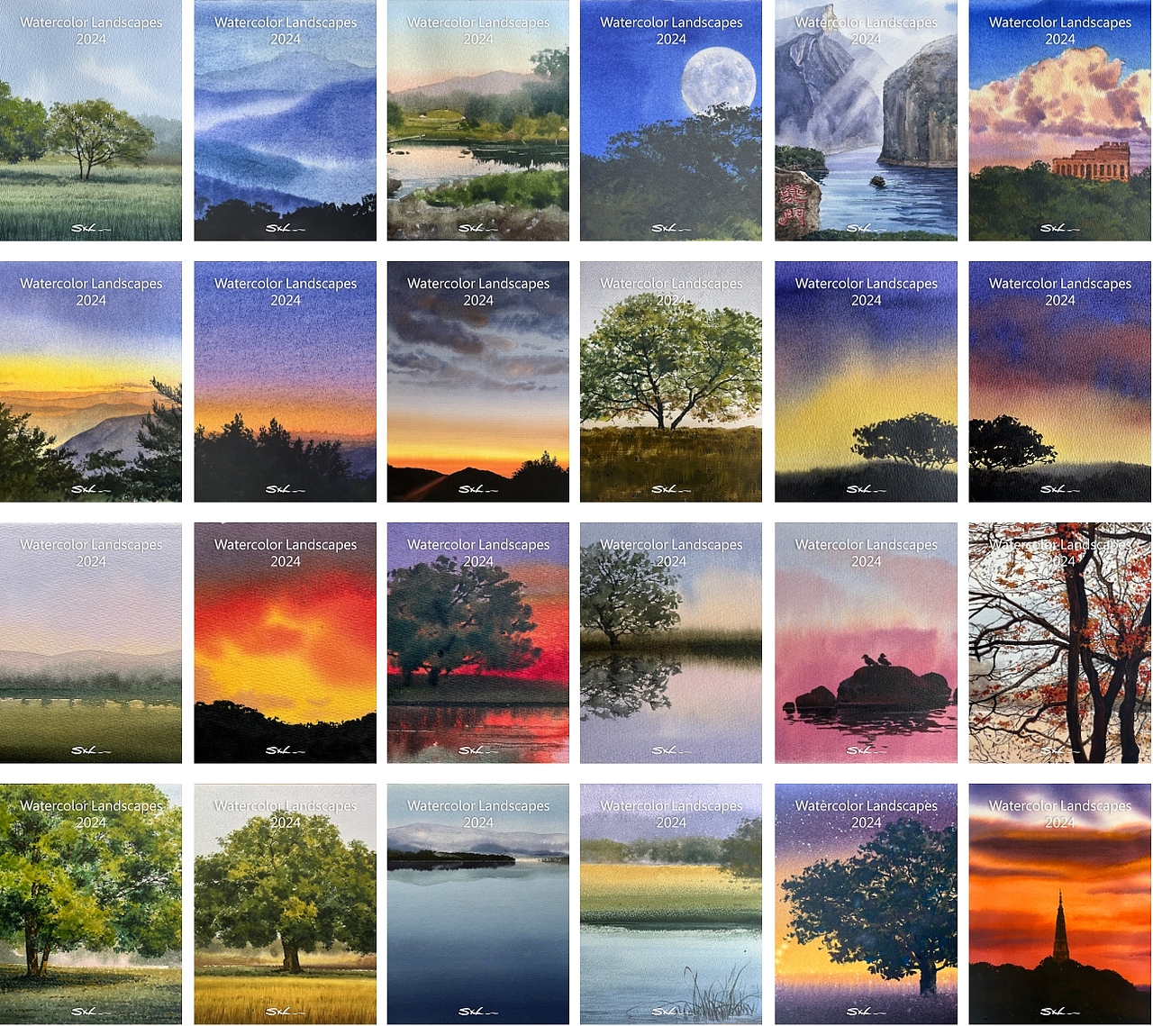 2024 水彩风景——日常小画总结