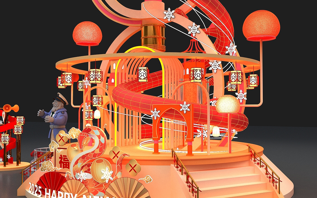 新年美陈（图ZMzgzNjAxNzky） - 场景 - 站酷设计师Z15654081原创素材 - 站酷ZCOOL