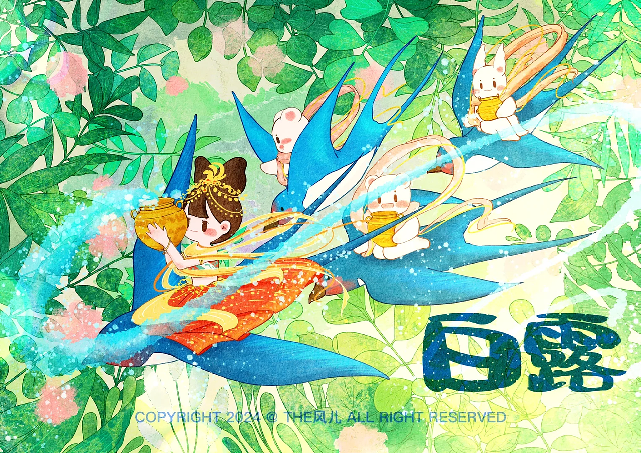 节气场景插画小合集 | 从立秋走到霜降啦！（图ZMzgzNjE2NTI4） - 商业插画 - 站酷设计师The风儿原创素材 - 站酷ZCOOL