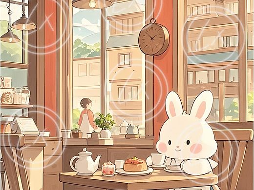 治愈系插画｜温馨的咖啡馆