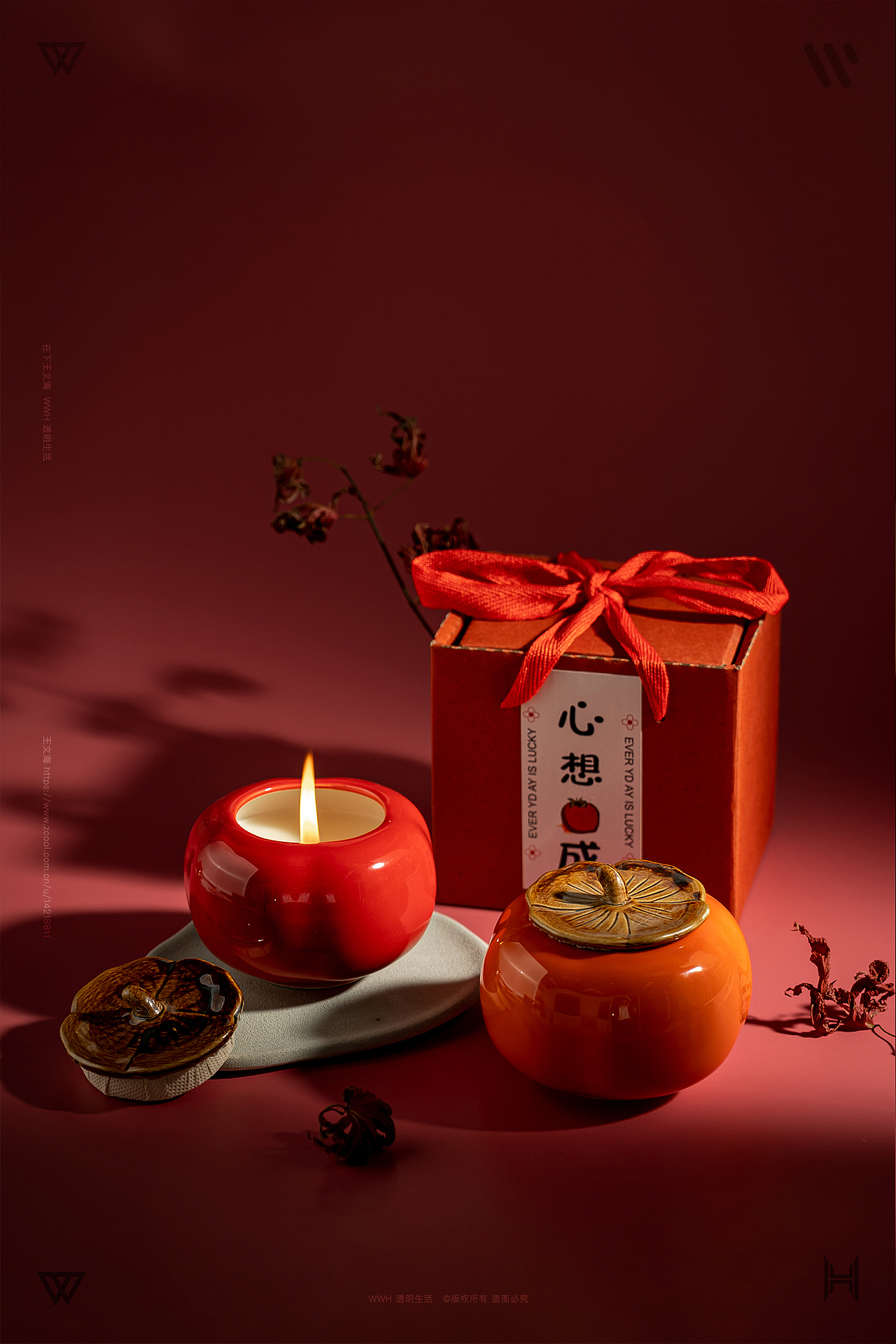 香薰蜡烛| 心想柿成| 静物摄影|（图ZMzgzNjM1OTM2） - 产品摄影 - 站酷设计师王文海原创素材 - 站酷ZCOOL