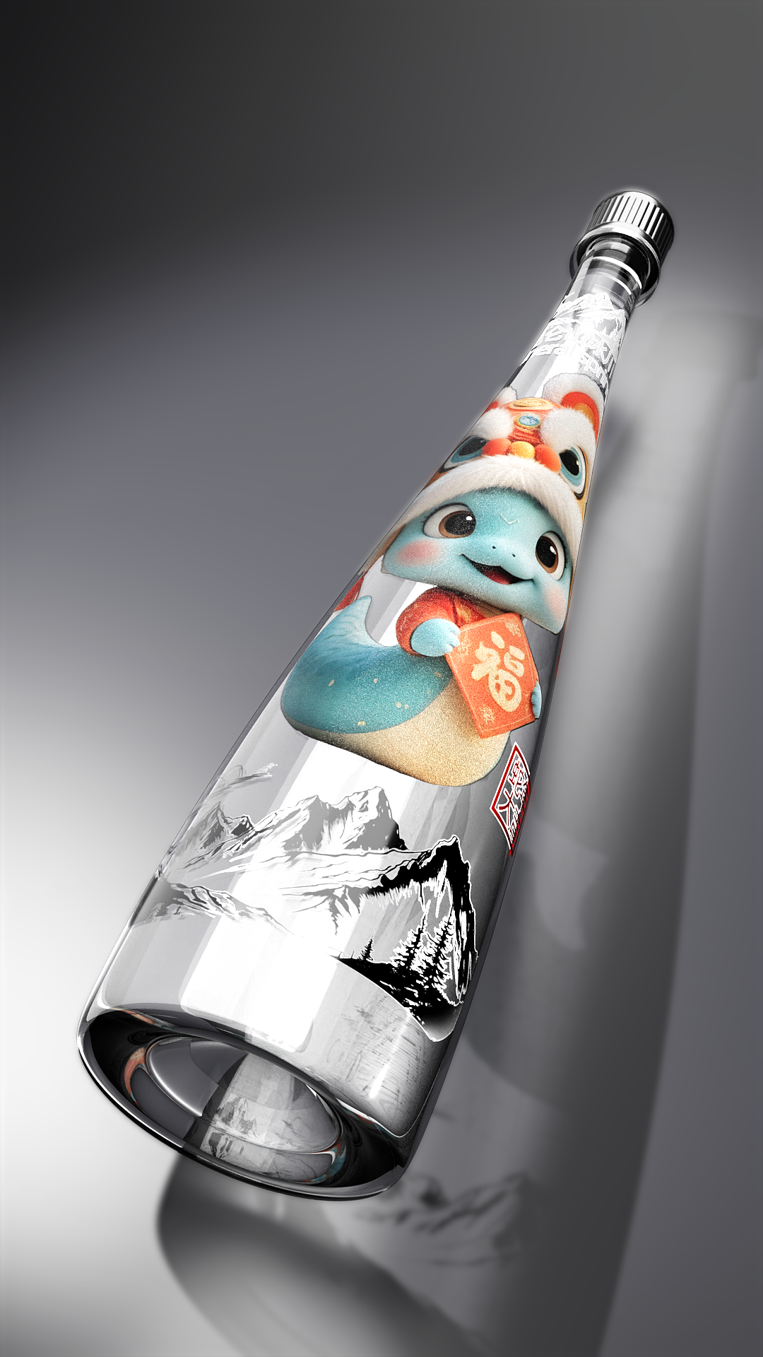 生肖蛇矿泉水设计渲染（图ZMzgzNjM4NDU2） - 产品 - 站酷设计师碳酸钙CaCO3art原创素材 - 站酷ZCOOL