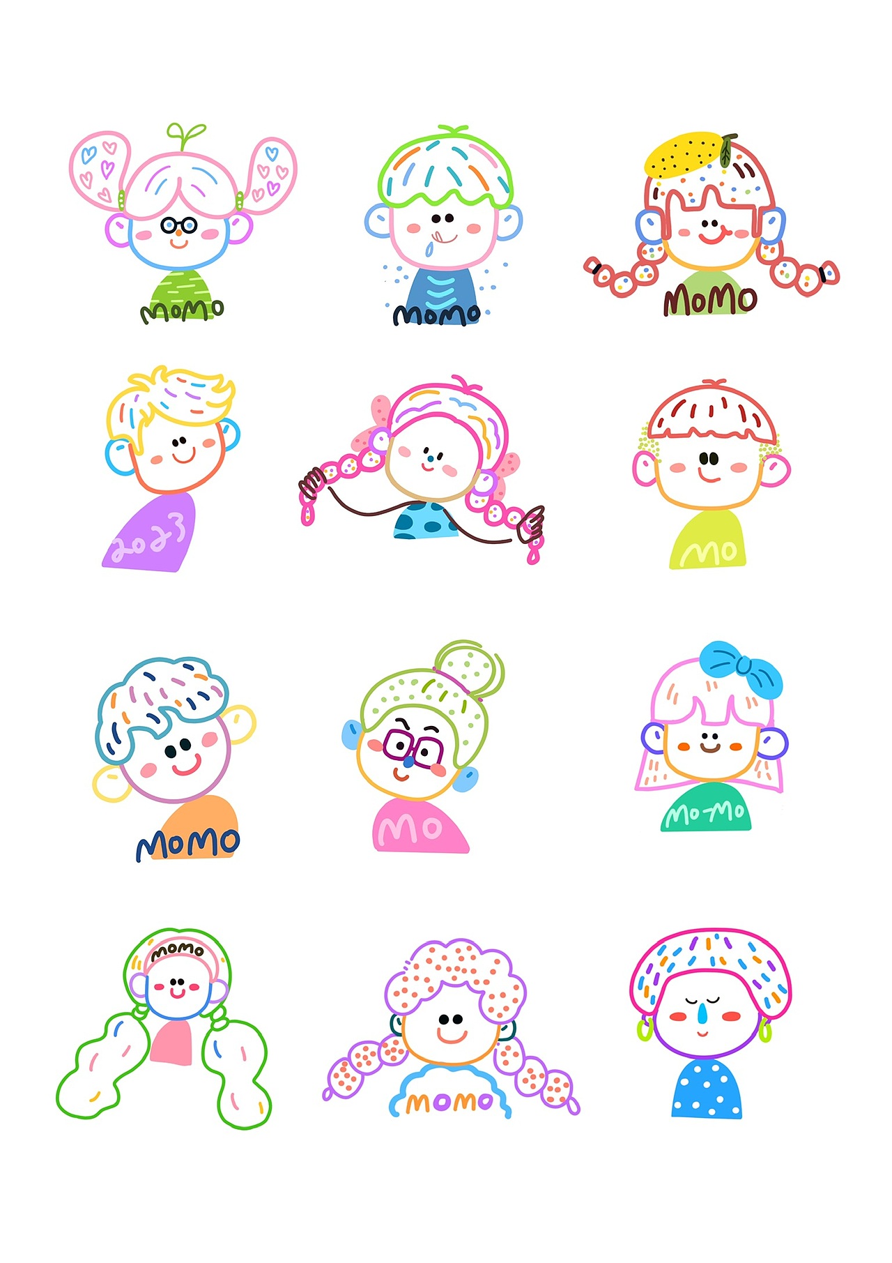 100个多巴胺人物头像