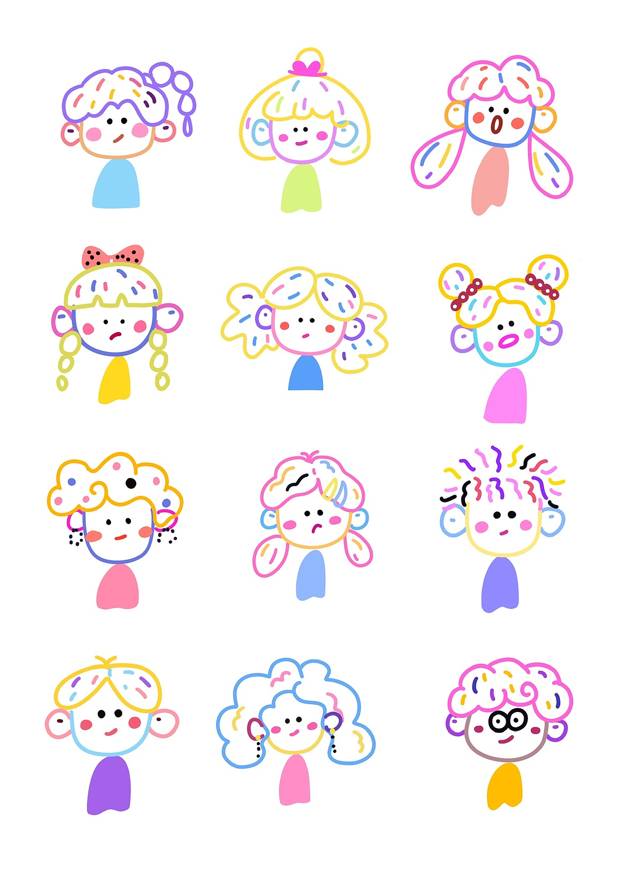 100个多巴胺人物头像