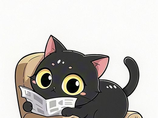 壁纸丨卡通丨黑猫