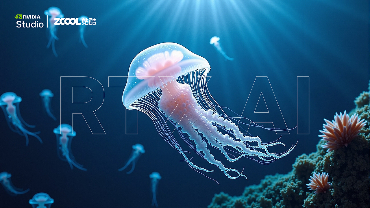 《RTX AI-海底潜水艇 探索海底奇幻之光》（图ZMzgzNjUzNTM2） - AI作品 - 站酷设计师是你的小兔子原创素材 - 站酷ZCOOL