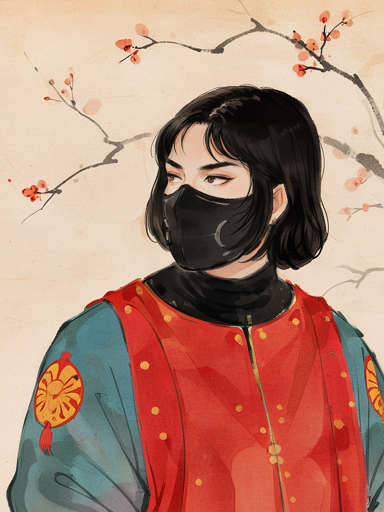 口罩（图ZMzgzNjY2NjMy） - AI作品 - 站酷设计师红番茄经典原创素材 - 站酷ZCOOL
