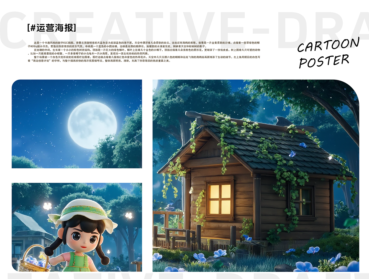 AIGC辅助三维卡通海报设计