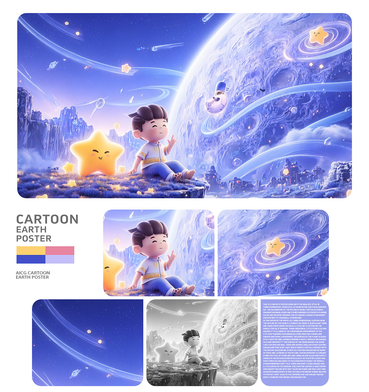 AIGC辅助三维卡通海报设计