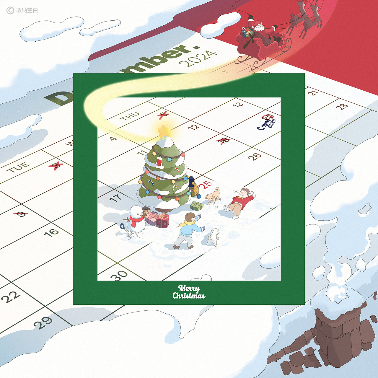 Christmas（图ZMzgzNjcwMzM2） - 创作习作 - 站酷设计师收纳空白被占用了原创素材 - 站酷ZCOOL
