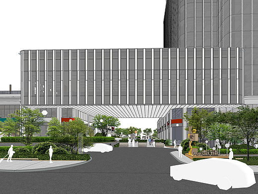 青岛瑞源长江中心+屋顶花园SU模型下载