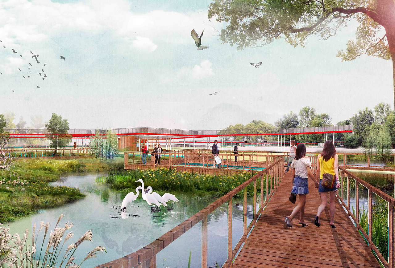 福清湿地公园景观SU模型下载