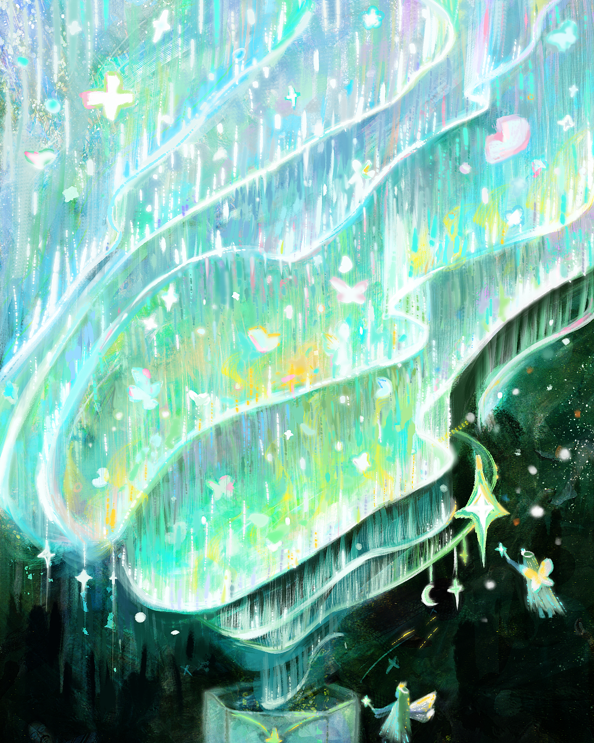 原创插画｜极光（图ZMzgzNjc1NDYw） - 艺术插画 - 站酷设计师小糕女先生原创素材 - 站酷ZCOOL