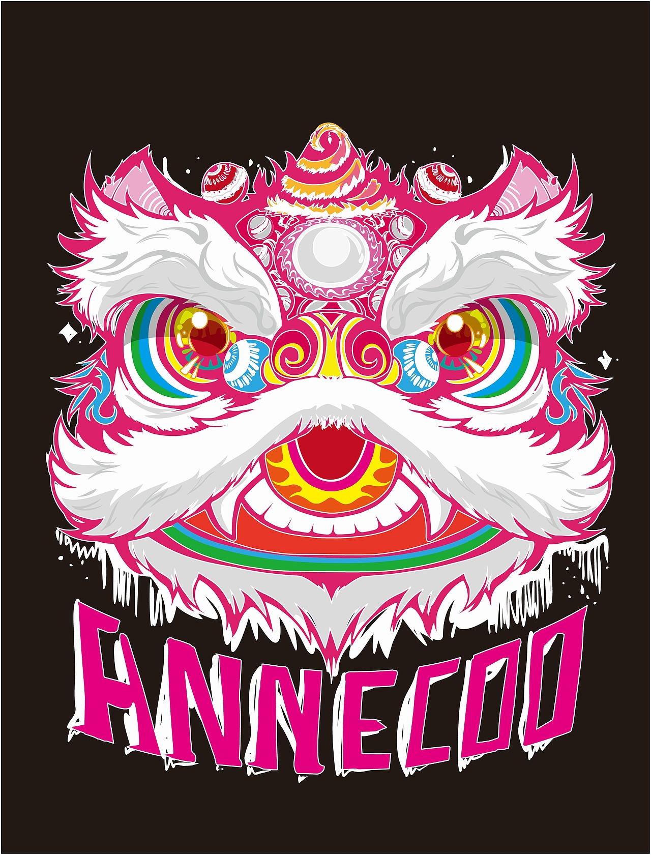 国潮醒狮（图ZMzgzNjgwMTQ0） - 商业插画 - 站酷设计师Annecoolee原创素材 - 站酷ZCOOL