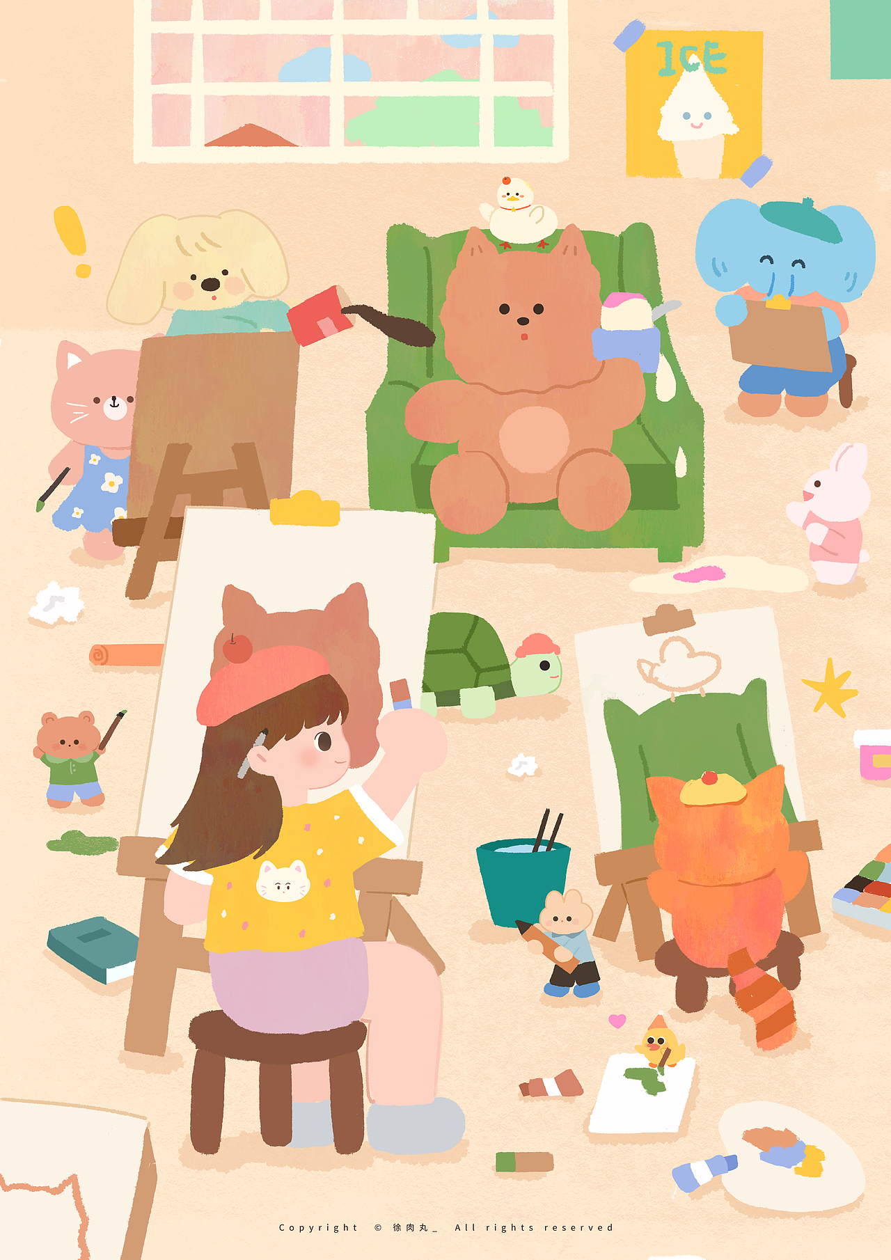 混乱的写生现场