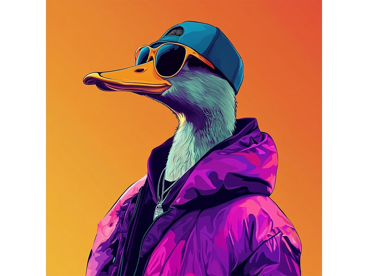 波普潮流动物插画