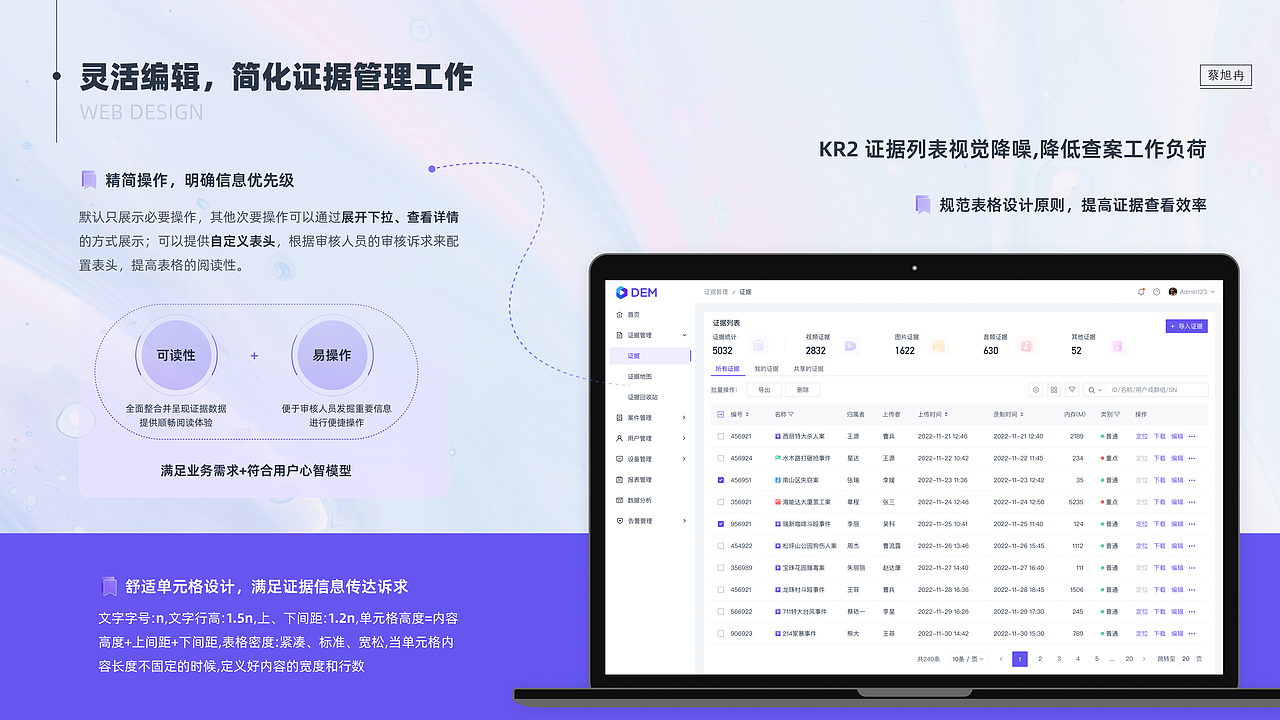 DEM电子证据存储系统改版设计（图ZMzgzNzE1NzY0） - 软件界面 - 站酷设计师是顽童阿原创素材 - 站酷ZCOOL