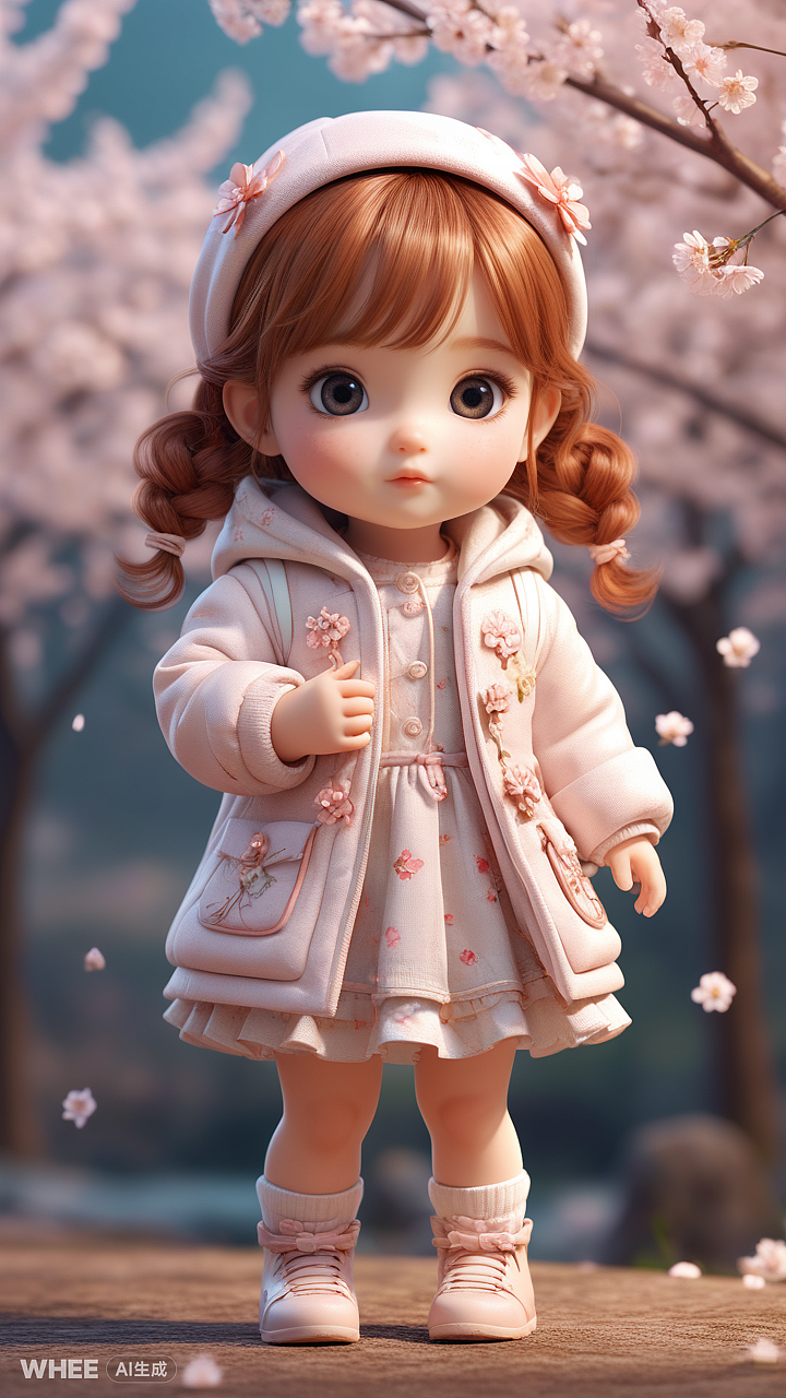《WHEE-3D可爱小女孩》（图ZMzgzNzIwNzky） - AI作品 - 站酷设计师是你的小兔子原创素材 - 站酷ZCOOL