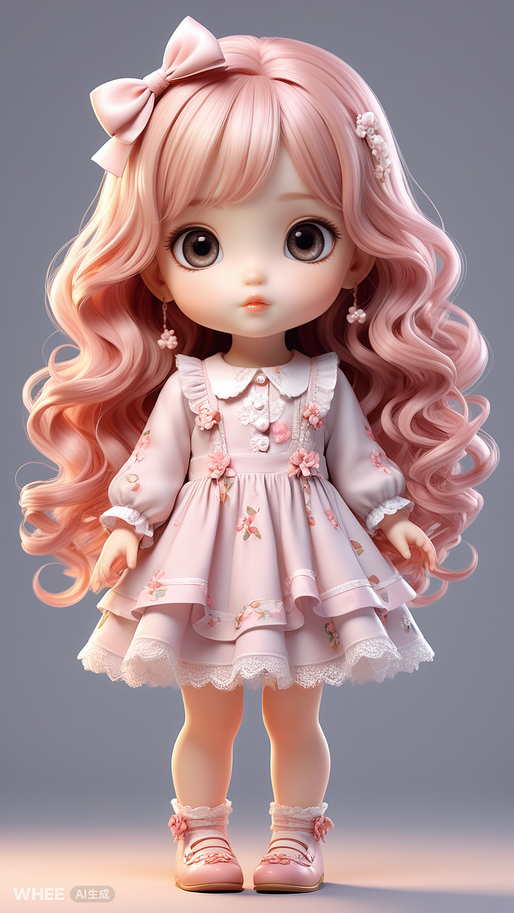《WHEE-3D可爱小女孩》（图ZMzgzNzIwODA4） - AI作品 - 站酷设计师是你的小兔子原创素材 - 站酷ZCOOL