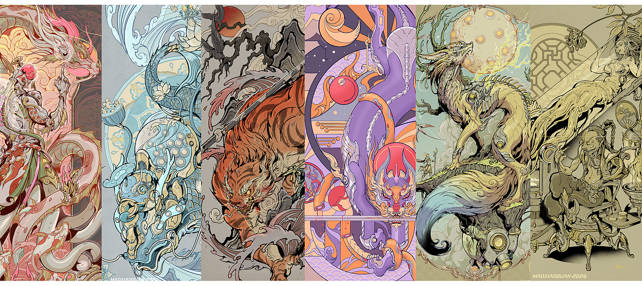 猫小犬2024 插画作品大合集