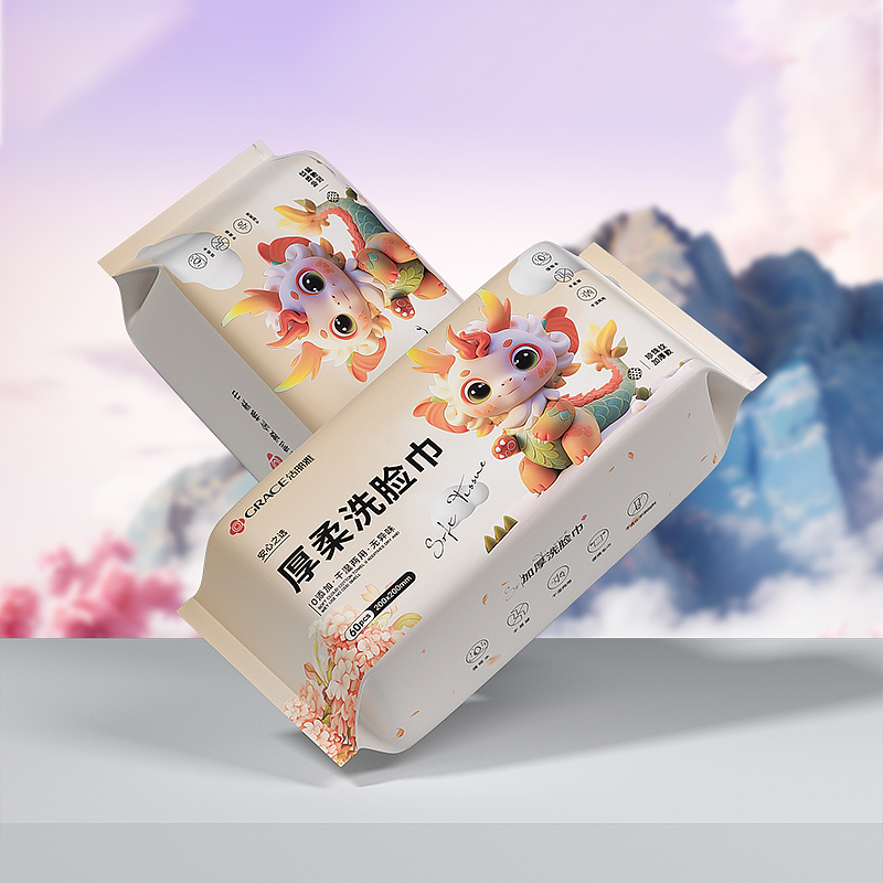 棉柔巾 包装设计 产品渲染 纸巾 详情 主图