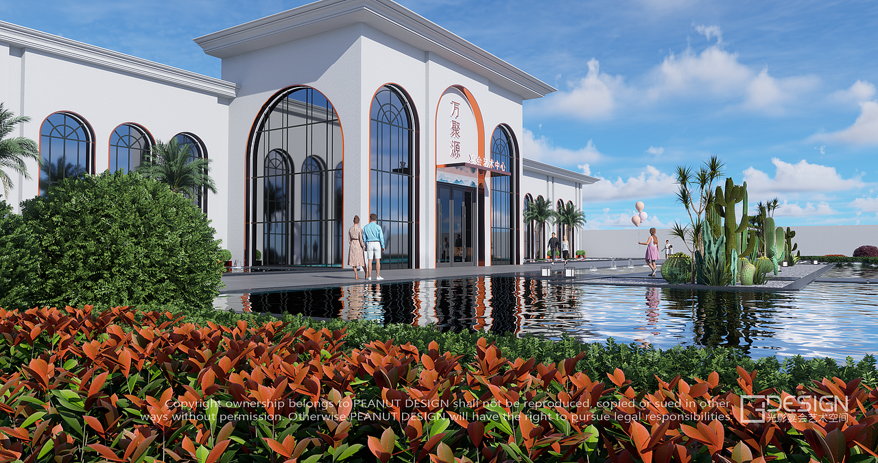 婚礼堂外景设计（图ZMzgzNzI4NTg0） - 商业空间设计 - 站酷设计师光影宴会艺术空间原创素材 - 站酷ZCOOL