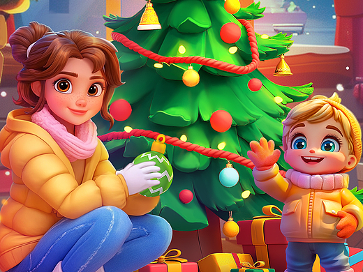 《圣诞登录页》-AI辅助创作