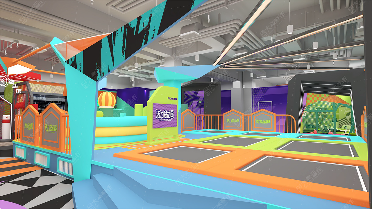 延吉活力总动员 > 潮玩主题的儿童乐园（图ZMzgzNzMzNjU2） - 商业空间设计 - 站酷设计师大象艺术原创素材 - 站酷ZCOOL