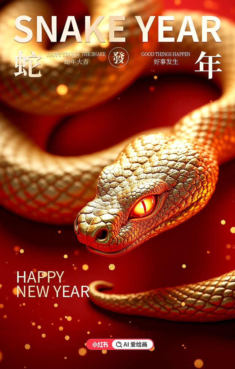 🎆Flux模型直出,🐍蛇年海报来啦!!