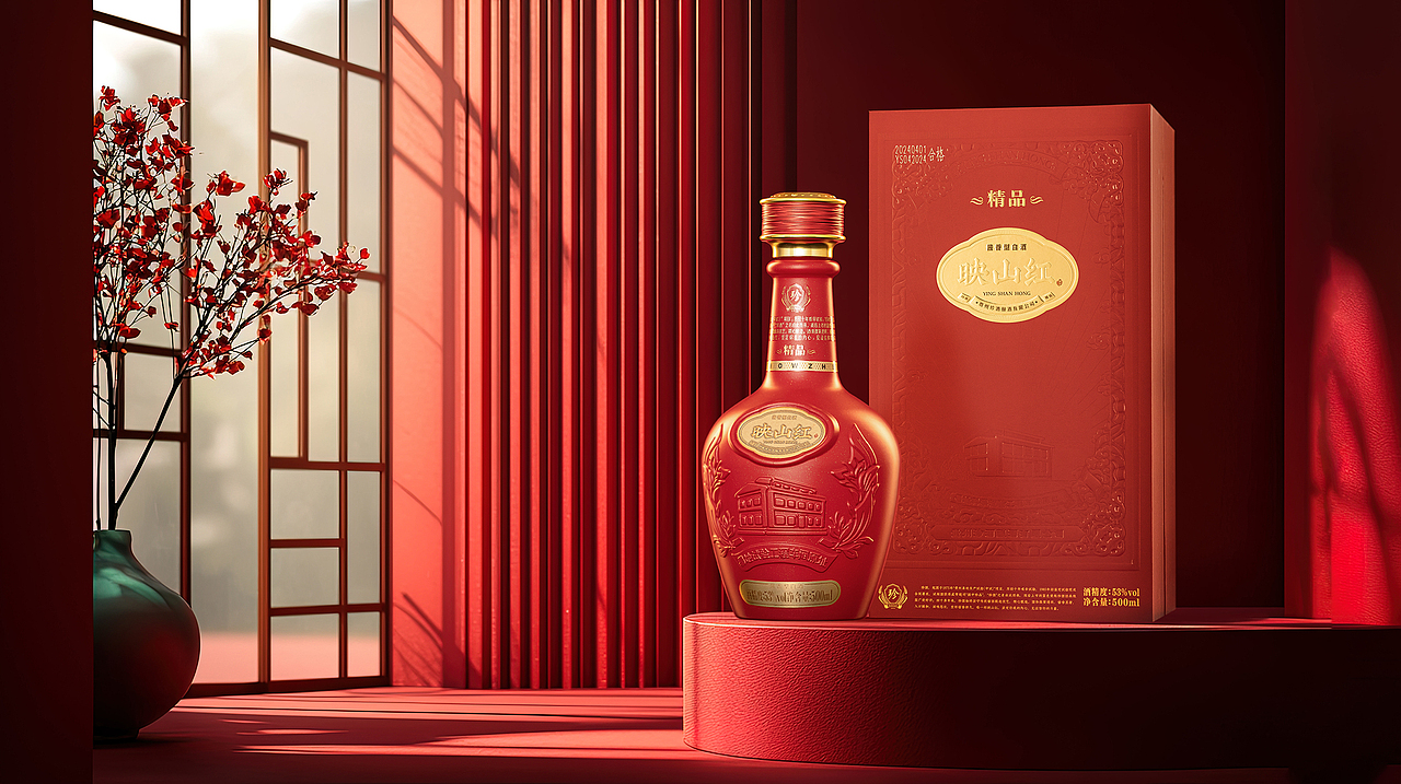 珍酒-精品映山红（图ZMzgzNzUyNDQ0） - 产品摄影 - 站酷设计师叁羽映画原创素材 - 站酷ZCOOL
