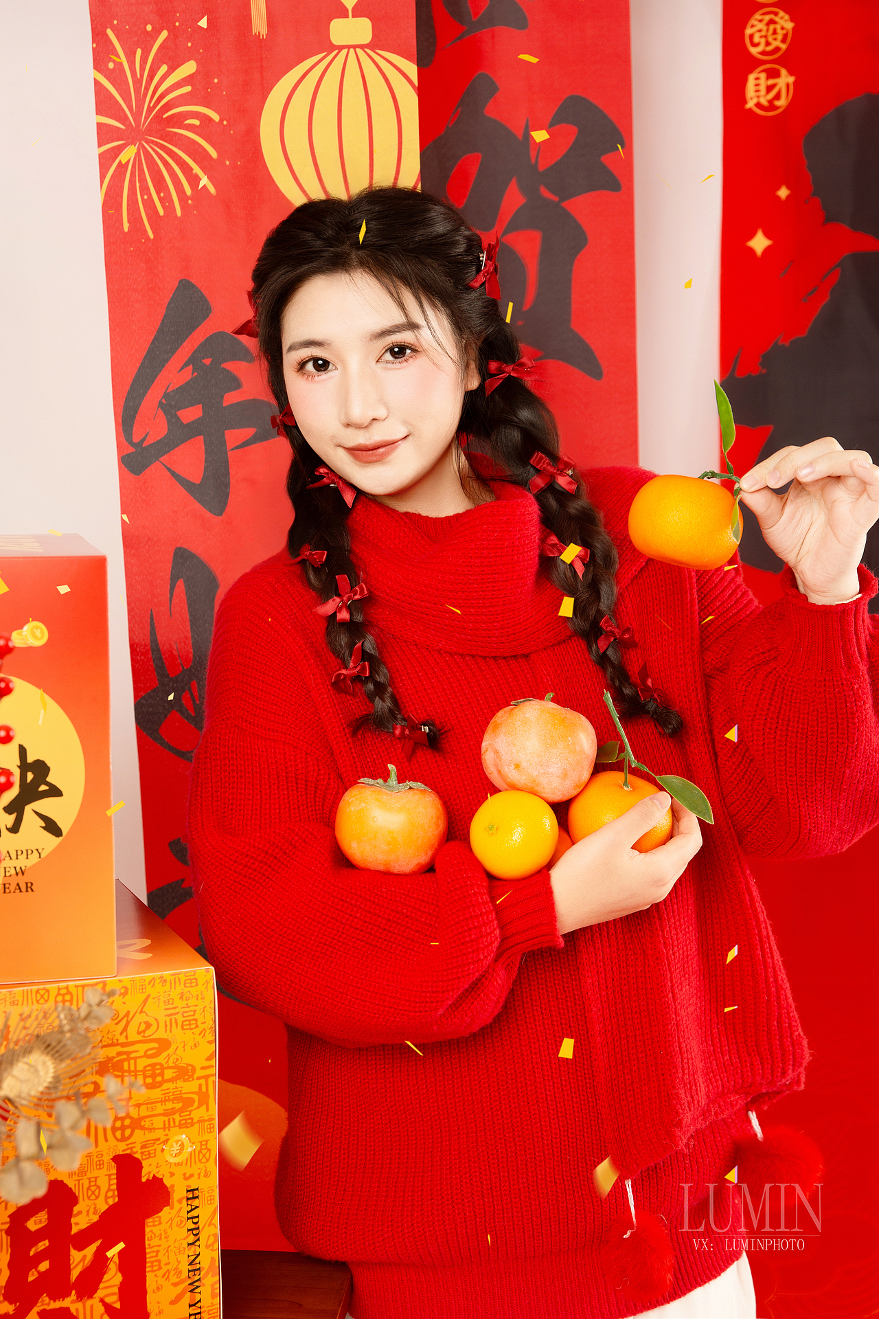 春节红色氛围感 新年红色开运 新年写真 #深圳（图ZMzgzNzU0MzA4） - 人像摄影 - 站酷设计师深圳女摄LUMIN原创素材 - 站酷ZCOOL