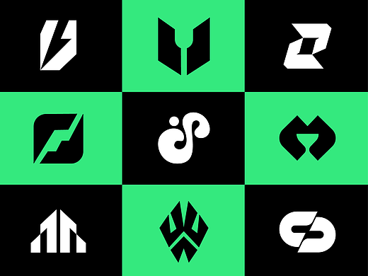 几何字母Logo合集