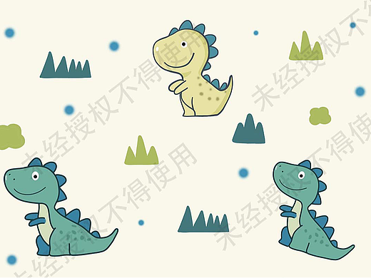可爱的小恐龙插画