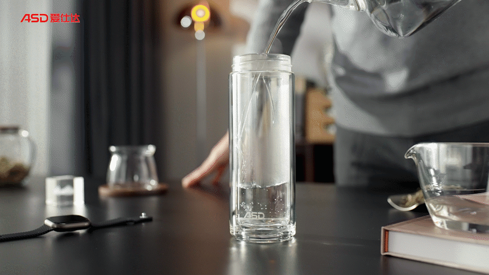 电商杯壶视频 |ASD爱仕达 钛茶水分离玻璃杯 X BOYA