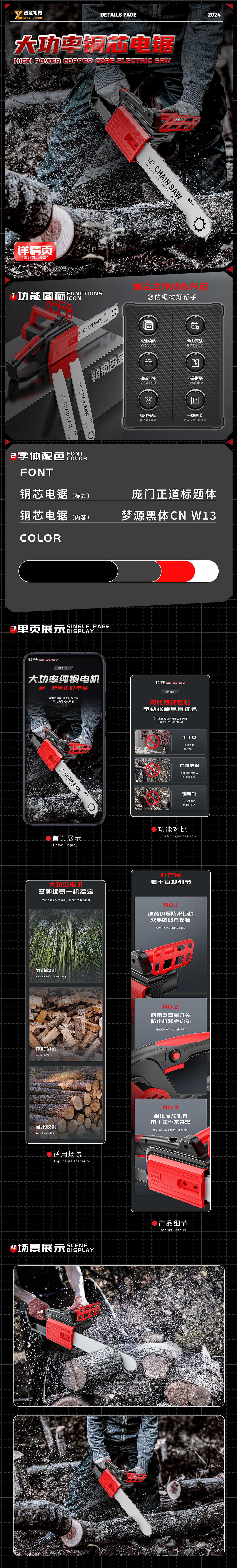 电商详情页分享——大功率铜芯电锯