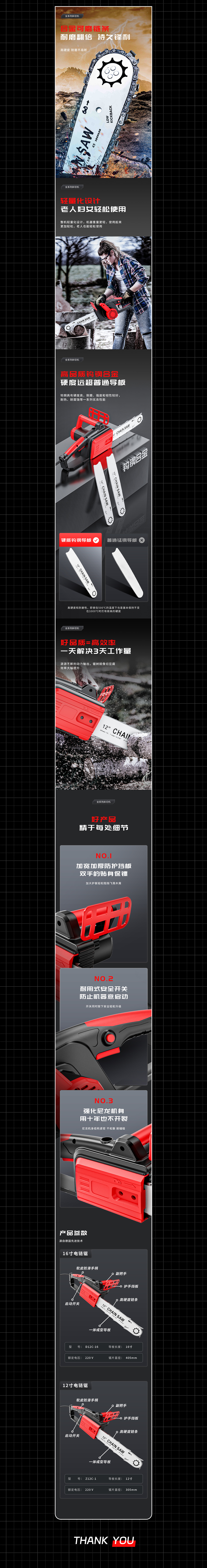 电商详情页分享——大功率铜芯电锯