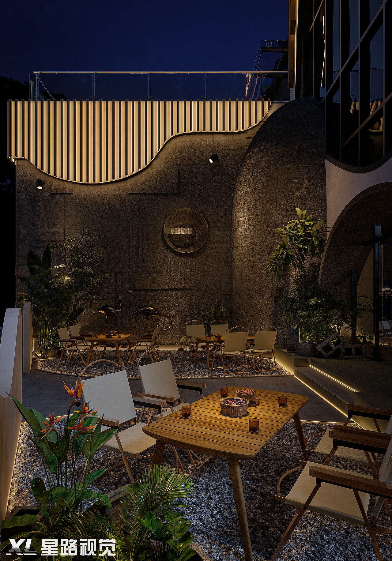 星路视觉丨餐厅夜景表现